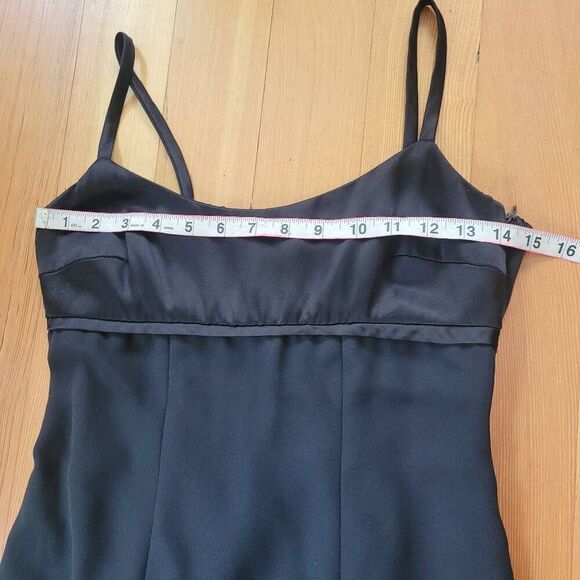 Vintage 90s Laundry by Shelli Segal maxi dress black babydoll empire waist‎ - Picture 7 of 10